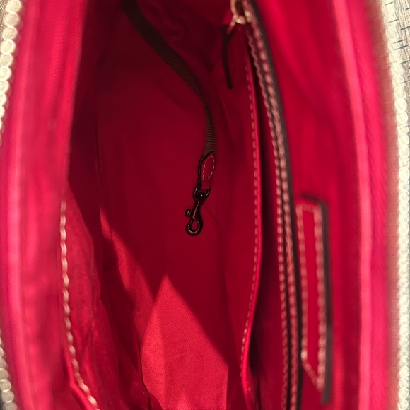 Dooney & Bourke Vibrant Red Saffiano Leather Hobo Bag - Picture 5 of 10